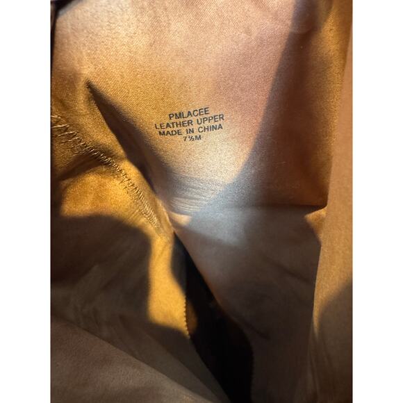 Guess by Marciano Brown Leather Knee High Wedge Boots Size 7.5 - Picture 9 of 10